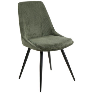 Livetastic Stuhl Cord, Grün, Holz, Metall, Textil, Pappel, Sperrholz, konisch, 49x88x59 cm, Esszimmer, Stühle, Esszimmerstühle, Vierfußstühle