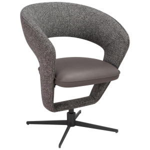 Moderano Armlehnstuhl, Grau, Dunkelgrau, Metall, Textil, Sternfuß, 62x84x62 cm, Stoffauswahl, Sitzfläche 360° drehbar, Esszimmer, Stühle,