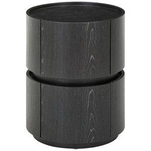 Novel Nachtschrank, Schwarz, Holzwerkstoff, 2 Schublade(n) Schubladen, 40x50x40 cm, Schlafzimmer, Nachttische