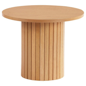 Xora Beistelltisch, Eiche, Holz, Holzwerkstoff, Eiche, furniert, rund, rund, 50x40x50 cm, Wohnzimmer, Wohnzimmertische, Beistelltische