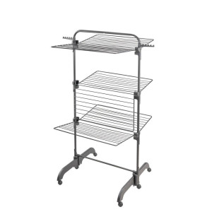 Leifheit Turmwäschetrockner Comfort Tower 420 Black, Schwarz, Kunststoff, 70x145x76.5 cm, klappbar, Haushaltsreinigung, Wäschepflege, Wäscheständer