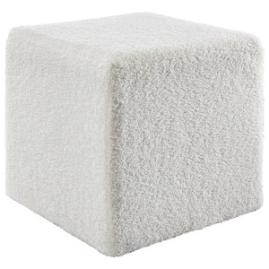 Novel Hocker, Weiß, Kunststoff, quadratisch, 40x40x40 cm, Wohnzimmer, Hocker, Sitzhocker