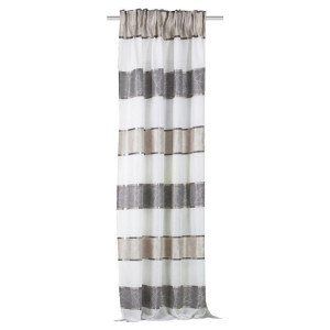 Schmidt W. Gmbh Fertigvorhang Walter, Grau, Taupe, Bernstein, Textil, Streifen, 140x145 cm, Wohntextilien, Gardinen & Vorhänge, Fertiggardinen,