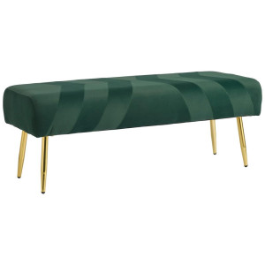 Mid.you Hockerbank, Grün, Textil, Metall, 2-Sitzer, 110x41x43 cm, Esszimmer, Bänke, Sitzbänke