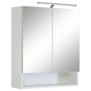 Held Spiegelschrank, Weiß, Holzwerkstoff, 1 Fächer, einzeln stellbar, 60x71x20 cm, individuell planbar, Badezimmer, Badezimmerspiegel, Spiegelschränke