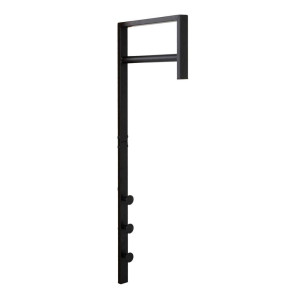 Garderobenpaneel, Schwarz, Metall, 3x82x30 cm, Reach, Aufhängemöglichkeit, Garderobe, Garderobenpaneele, Garderobenpaneele