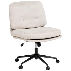 Livetastic Drehstuhl, Beige, Holz, Metall, Kunststoff, Textil, Pappel, Sperrholz, Drehkreuz, 66x90x98 cm, Sitzfläche 360° drehbar, Arbeitszimmer,