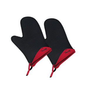 Spring Ofenhandschuh, Rot, Schwarz, Kunststoff, 15x3x23 cm, rutschfest, Kochen, Geschirrtücher & Schürzen, Topflappen & Ofenhandschuhe