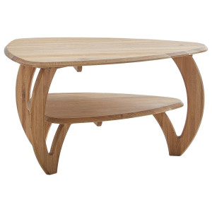 Linea Natura Couchtisch, Eiche, Holz, Wildeiche, massiv, Freiform, C-Form, 60x50x90 cm, Holzmöbel, Holztische, Couchtische Holz