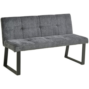 Livetastic Sitzbank, Dunkelgrau, Metall, Textil, 3-Sitzer, 140x82x44 cm, Esszimmer, Bänke, Sitzbänke