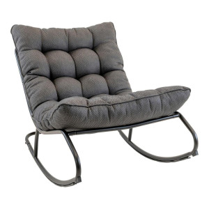 Ambia Garden Gartenschaukelstuhl, Blaugrau, Metall, Textil, 75x81x118 cm, Loungemöbel, Loungesessel