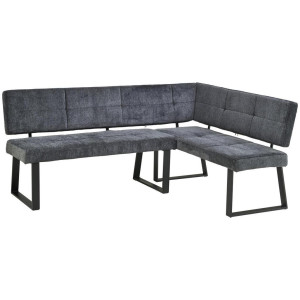 Livetastic Eckbank, Dunkelgrau, Metall, Textil, 5-Sitzer, Eckteil, nur wie online abgebildet bestellbar, 193x141 cm, Esszimmer, Bänke, Eckbänke
