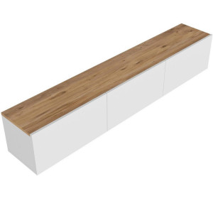 Mid.you Lowboard, Weiß, Kiefer, Holzwerkstoff, 150x30x32 cm, hängend, Wohnzimmer, Wohnwände, Lowboards, Lowboards hängend