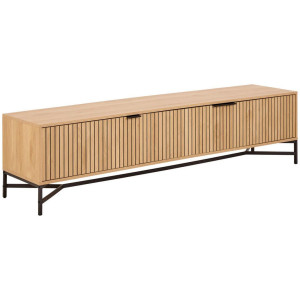 Lowboard Jaipur, Natur, Schwarz, Metall, Holzwerkstoff, 176.4x45x40 cm, Typenauswahl, Wohnzimmer, Wohnwände, Lowboards