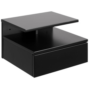 Livetastic Nachtschrank Actona Ashlan, Schwarz, Holzwerkstoff, 1 Schublade(n) Schubladen, 35x22.5x32 cm, Reach, Schlafzimmer, Nachttische