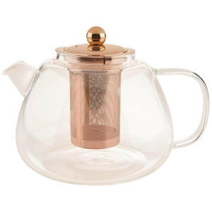 Leonardo Teekanne TE PER TE, Klar, Glas, 1500 ml, 19x15.5x17.3 cm, Ausgießer, Siebeinsatz, Kaffee & Tee, Kannen, Teekannen
