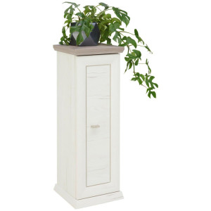 Hom´in Hom`in Blumenständer, Grau, Weiß, Holzwerkstoff, 30x85x30 cm, Wohnzimmer, Wohnzimmertische, Blumenständer