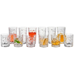 Nachtmann Gläserset Bossa Nova, Klar, Glas, 12-teilig, Made in Germany, Essen & Trinken, Gläser, Gläser-Sets
