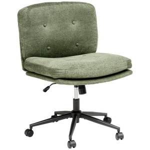 Livetastic Drehstuhl, Grün, Holz, Metall, Kunststoff, Textil, Pappel, Sperrholz, Drehkreuz, 66x90x98 cm, Sitzfläche 360° drehbar, Arbeitszimmer,