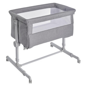 My Baby Lou Beistellbett Basic, Grau, Weiß, Metall, Kunststoff, Textil, Holzwerkstoff, 56x89x81 cm, ISO 9001, Fsc, Bsci, Reißverschluss, Bezug