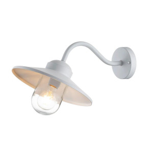 Elstead Lighting Aussenwandleuchte Klampenborg, Weiß, Metall, Glas, 27.5x25.5x42 cm, RoHS, Europäischer Sicherheitsstandard, CE, Lampen & Leuchten,