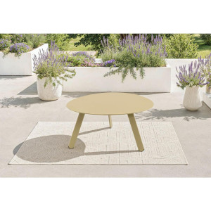 Ambia Garden Loungetisch, Sand, Metall, organisch, eckig, 74x60x35 cm, gastro- und objekttauglich, Loungemöbel, Loungetische