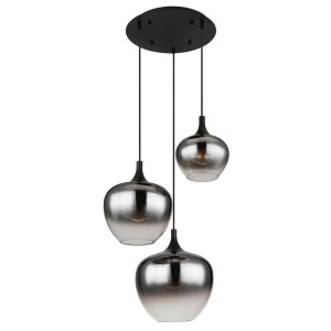 Globo Hängeleuchte, Schwarz, Metall, Glas, 120 cm, Lampen & Leuchten, Innenbeleuchtung, Hängelampen, Esstischlampen