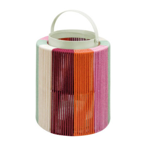 Laterne Remember, Mehrfarbig, Metall, Glas, Textil, 24 cm, Glaseinsatz, Dekoration, Windlichter & Laternen, Laternen