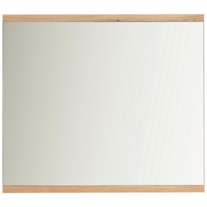 Wandspiegel, Eiche, Glas, Holzwerkstoff, rechteckig, 85x75x2 cm, waagrecht montierbar, Spiegel, Wandspiegel