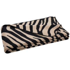 Dieter Knoll Collection Dieter Knoll Wohndecke Zebra, Schwarz, Taupe, Textil, Animalprint, 150x200 cm, pflegeleicht, Wohntextilien, Decken,