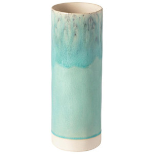Costa Nova Vase, Hellblau, Keramik, zylindrisch, 25 cm, Handmade in Europe, handgemacht, Dekoration, Vasen, Keramikvasen
