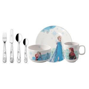 Villeroy & Boch Kindergeschirrset Disney Frozen, Mehrfarbig, Keramik, 7-teilig, Füttern, Kindergeschirr