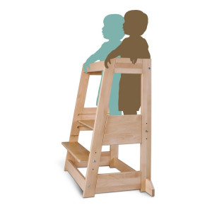 tiSsi Lernturm Felix, Buche, Holz, Buche, massiv, 54x91x45 cm, Babymöbel, Hochstühle & Zubehör, Lerntürme