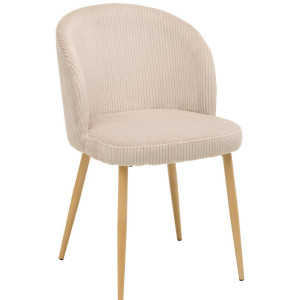 Mid.you Stuhl, Natur, Beige, Metall, Textil, konisch, 49x78x58 cm, Esszimmer, Stühle, Esszimmerstühle, Vierfußstühle