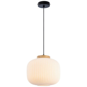 Collett's Monde Hängeleuchte, Weiß, Holz, Metall, Glas, Kautschukholz, Hartholz, Abstraktes,Abstraktes, 120 cm, RoHS, CE, Lampen & Leuchten,