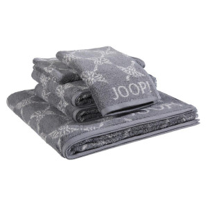 JOOP! Frottierset Classic Cornflower, Anthrazit, Textil, 5-teilig, Abstraktes, Oeko-Tex® Standard 100, saugfähig, Aufhängeschlaufe, strapazierfähig,