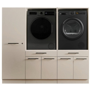 Hauswirtschaftsraum Laundreezy, Kaschmir, Holzwerkstoff, 2 Schublade(n) Schubladen, 185x162x67.5 cm, Waschküche, Hauswirtschaftsraum