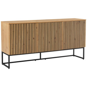 Xora Sideboard Bueno, Eiche Artisan, Metall, Holzwerkstoff, 3 Fächer, 160x80x40 cm, Wohnzimmer, Kommoden & Sideboards, Sideboards