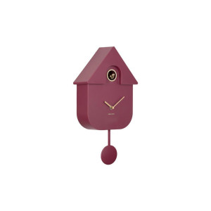 Karlsson Wanduhr Modern Cuckoo, Mauve, Kunststoff, 21.5 cm, Schlagwerk, Dekoration, Uhren, Wanduhren