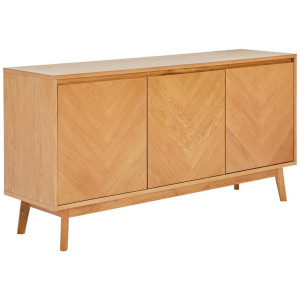 Mid.you Sideboard, Eiche, Holz, Holzwerkstoff, Eiche, furniert, 3 Fächer, 150x75x40 cm, Holzmöbel, Kleinmöbel Holz, Holzkommoden, Sideboards Holz