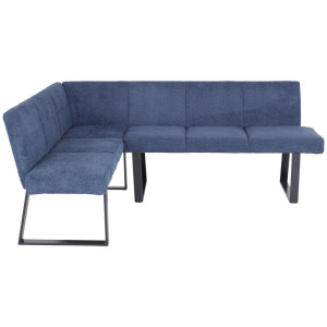 Livetastic Eckbank, Dunkelblau, Metall, Textil, 5-Sitzer, L-Form, nur wie online abgebildet bestellbar, 202x160 cm, Esszimmer, Bänke, Eckbänke
