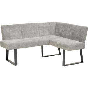 Livetastic Eckbank, Grau, Metall, Textil, 3-Sitzer, L-Form, nur wie online abgebildet bestellbar, 160x130 cm, Esszimmer, Bänke, Eckbänke