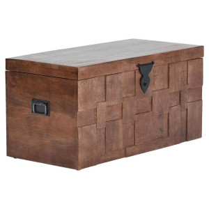 Livetastic Truhe, Natur, Holz, Mangoholz, vollmassiv, Struktur, 80x41x40 cm, Ordnen & Aufbewahren, Truhen