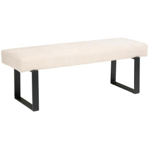 Livetastic Sitzbank, Beige, Metall, Textil, 3-Sitzer, 140x49x47 cm, Esszimmer, Bänke, Sitzbänke