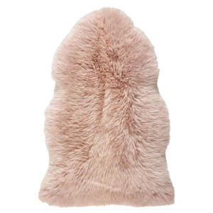 Linea Natura Schaffell, Rosa, Fell, Tierform, 60x90 cm, Oeko-Tex® Standard 100, für Fußbodenheizung geeignet, pflegeleicht, Teppiche & Böden,