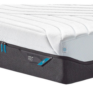Tempur Matratze Pro® Coolquilt, Anthrazit, Weiß, Textil, Füllung: Viskoelastischer Kern, rechteckig, 100x200 cm, Härtegradauswahl, Über- und