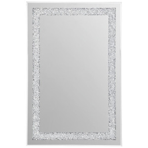 Carryhome Wandspiegel, Silber, Kunststoff, Glas, Holzwerkstoff, rechteckig, 40x60x1.5 cm, senkrecht und waagrecht montierbar, Spiegel, Wandspiegel