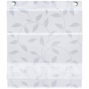 Novel Magnetrollo Boria, Weiß, Textil, Blätter, 80x130 cm, Oeko-Tex® Standard 100, Länge universell einstellbar, Wohntextilien, Rollos & Jalousien,