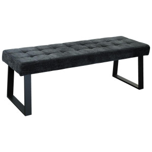 Livetastic Sitzbank, Dunkelgrau, Metall, Textil, 2-Sitzer, 140x49x48 cm, Esszimmer, Bänke, Sitzbänke