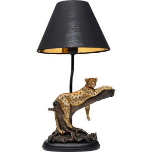 Kare Design Tischleuchte Relax, Schwarz, Gold, Metall, Kunststoff, 27.5x49.5x35 cm, Lampen & Leuchten, Innenbeleuchtung, Leuchten nach Räumen,